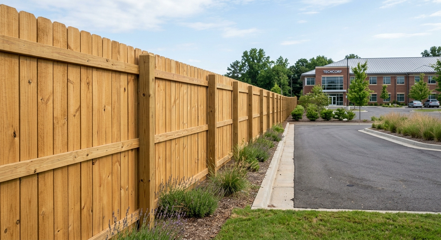Commercial Wood Fence Repair