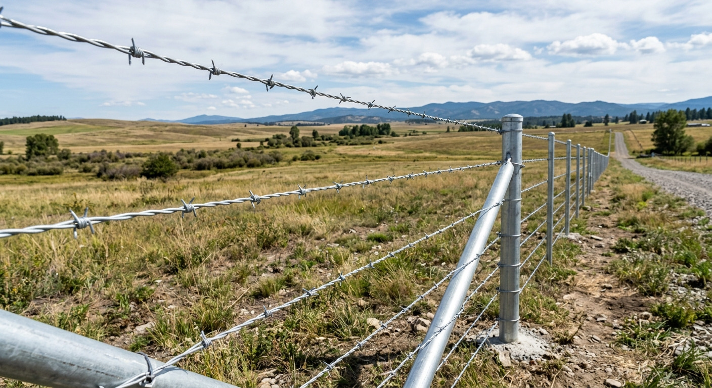 Commercial Barbed Wire Fence Repair