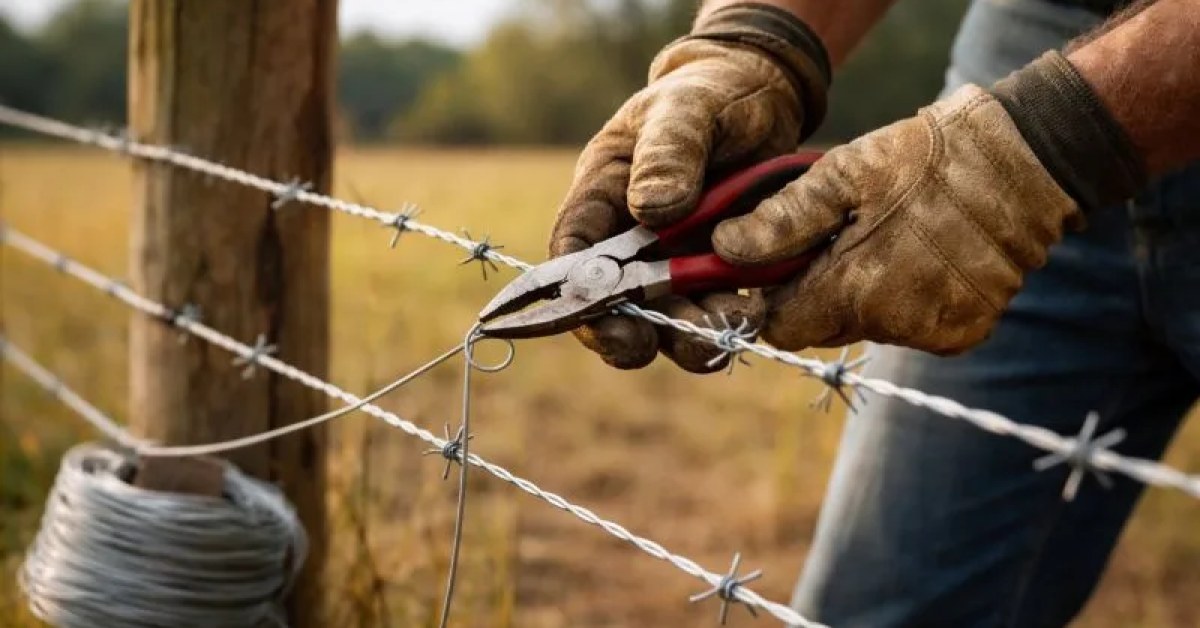 Barbed Wire Fence Repair